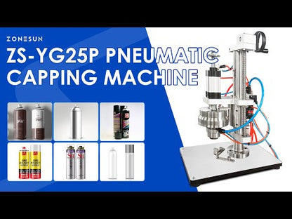 ZONESUN ZS-YG25P Pneumatic Aerosol Can Crimping Machine Luminum Spray Can Sealer