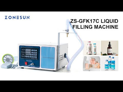 ZONESUN ZS‑GFK17C Semi‑automatic Equipressure Liquid Filling Machine