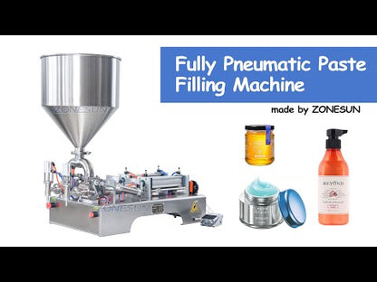 ZONESUN ZS-GT2P Máquina llenadora de pasta totalmente neumática con 2 boquillas