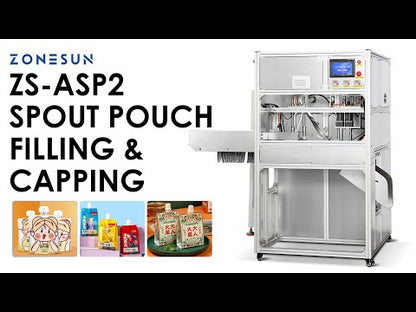 Tappatrice di riempimento di liquidi con pompa a pistone con beccuccio automatico ZONESUN ZS-ASP2