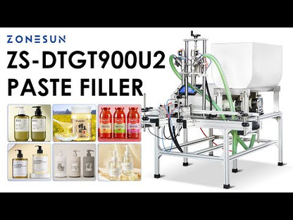 ZONESUN ZS-DTGT800U2 Rotor Pump Paste Filling Machine for Peanut Butter