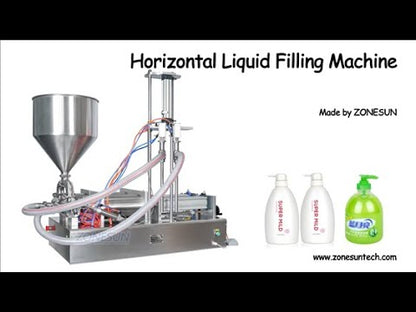 ZONESUN ZS-GTD2 Pneumatic Paste Filling Machine with 2 Diving Nozzles