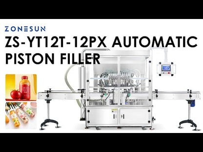 ZONESUN ZS-YT12T-12PX 12-Nozzle Servo Paste Filling Machine with Pump
