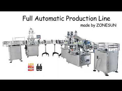 ZS-FAL180R4 Piston Filling Capping Labeling Line with U Conveyor