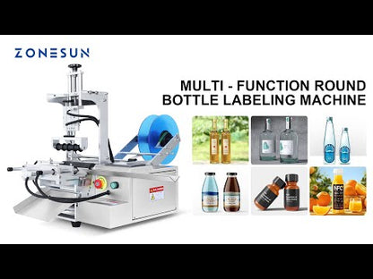 ZONESUN ZS-TB101 Slideway Round Bottle Labeling Machine with Slide
