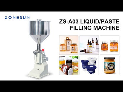 ZONESUN ZS‑A03 Manual Paste Filling Machine 50/100 ml Adjustable