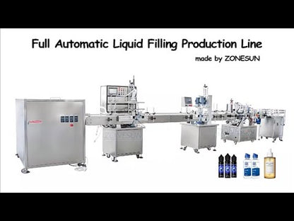 ZONESUN ZS-FAL180R8 Auto Round Bottle Filling Capping Labeling Line