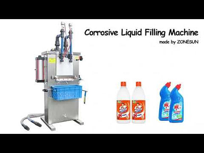 ZONESUN Fully Pneumatic Semi-Auto Corrosive Liquid Filling Machine