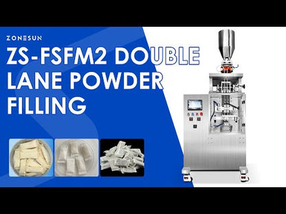 ZONESUN ZS-FSFM2 Dual-Lane Stick Sachet Ultrasonic Powder Filling Sealing Packing Machine