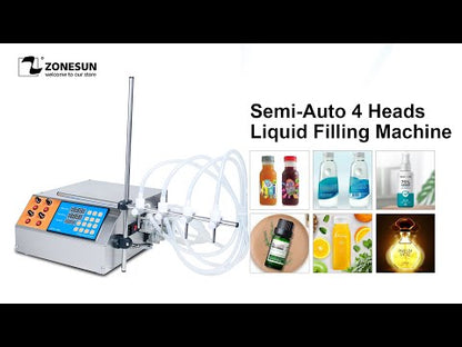 ZONESUN ZS-YTPP4T Semi-auto 4-Nozzle Liquid Filler for Perfume & Juice