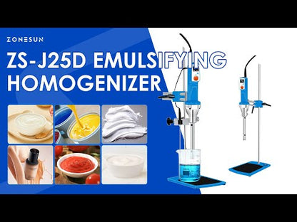 ZONESUN ZS-J25D Compact Lab Emulsifying Homogenizer for Cream, Lotion & Milk