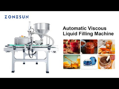 ZONESUN ZS-DTGT900P Auto Rotor Pump Paste Filling Machine with Hopper