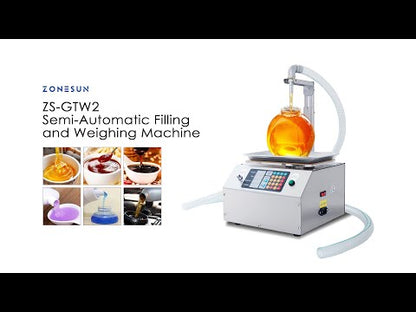 ZONESUN ZS-GPGT1C Semi-auto Gear Pump Paste Weighing Filling Machine