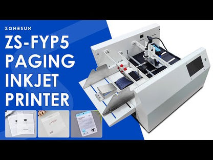 ZONESUN ZS-FYP5 Automatic Paging Coding Machine Flat Bags Cards Inkjet Coding Printer