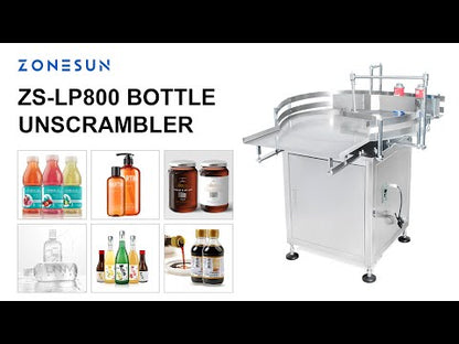 ZONESUN ZS-LP800 Bottle Unscrambler Rotary Table Sorting Feeding Machine