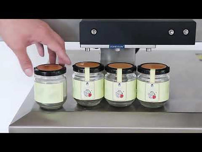 ZONESUN ZS-TB260RA Automatic Round Bottle Cap & Body Labeling Machine