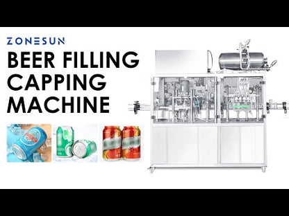 Zonesun ZS-CBFS4 Beer Can Filling & Seaming Machine for Small and Medium Breweries