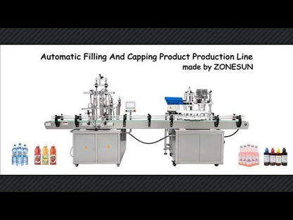 ZONESUN Electric 4‑Nozzles Cylinder Pump Liquid Filling & Capping Line