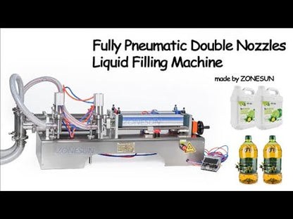 ZONESUN ZS‑YT2 Full Pneumatic 2‑Nozzle Liquid Filling Machine