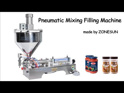 ZONESUN Pneumatic Paste Filling Machine With Mixer