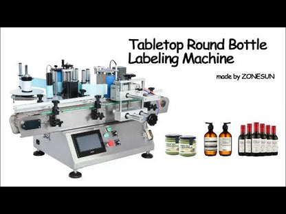ZONESUN ZS‑TB500 Desktop Double‑Side Round Bottle Labeler with Coder