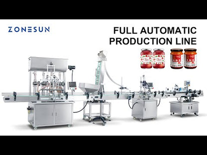 ZONESUN ZS-FAL180X3 Automatic Paste Filling Capping Labeling Line