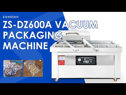 ZONESUN ZS-DZ600A Double Chamber Vacuum Sealing Machine for Food Packaging