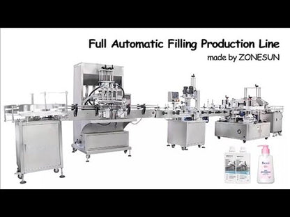 ZONESUN 4-Head Servo Filling Capping Labeling Machine for Square Bottles