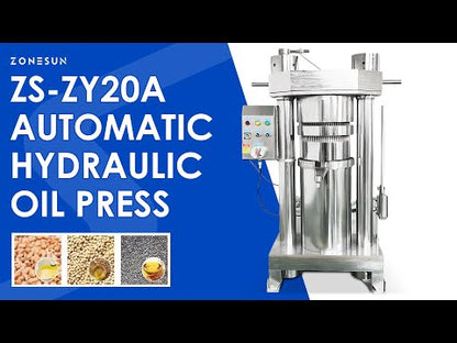 ZONESUN ZS-ZY20A Industrial Hydraulic Olive Oil Pressing Machine for Peanut, Coconut & Seed Oils