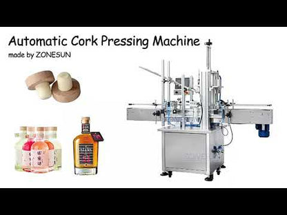 ZONESUN ZS-XG16D1 Auto Wine Bottle Cork Pressing Machine with Feeder