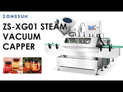 ZONESUN ZS-XG01 Automatic Steam Vacuum Capping Machine