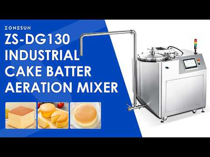 ZONESUN ZS-DG130 Industrielle kontinuierliche Schlagmaschine für Teig, automatischer Kuchenbelüftungsmixer für Bäckereiproduktionslinien