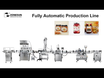 ZONESUN Auto Pneumatic Paste Liquid Filling Capping Labeling Machine