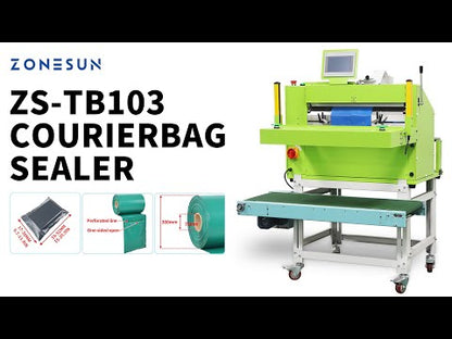 ZONESUN ZS-TB103 Automatic Courier Bag Sealing and Labeling Machine
