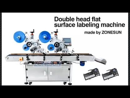 ZONESUN ZS‑TB831B Dual‑Head Automatic Flat Labeling Machine ±1 mm