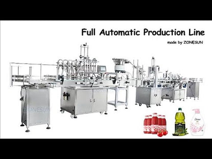 ZONESUN ZS-FAL180R Auto 6-Head Liquid Filling Capping Labeling Line