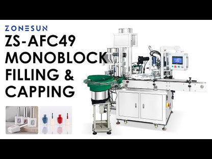 ZONESUN ZS-AFC49 Automatic Nail Polish Filling Capping Monoblock Machine