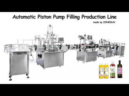 ZONESUN ZS-FAL180R5 Auto Piston Filling Capping Labeling Machine Line
