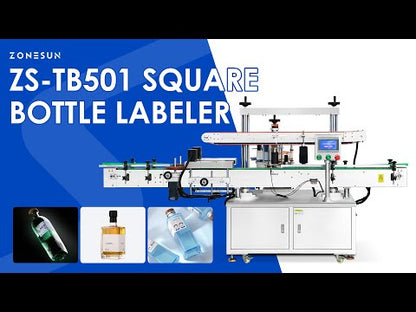 ZONESUN ZS-TB501 Automatic Corner Labeling Machine for Square Bottles