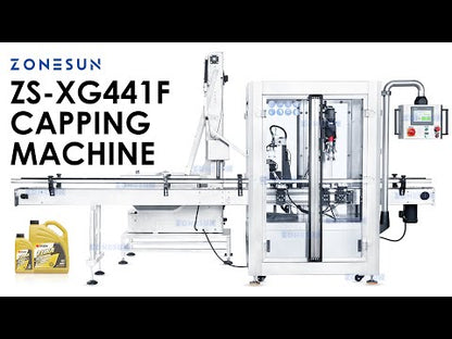 Máquina taponadora automática estilo F ZONESUN ZS-XG441F con alimentador de tapas