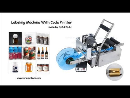 ZONESUN ZS‑MT50D Semi‑automatic Round Labeling Machine with Date Coder