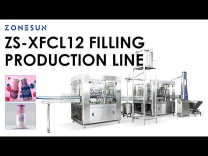 Zonesun ZS-XFCL12 High Speed Glass Bottle Filling and Capping Monoblock