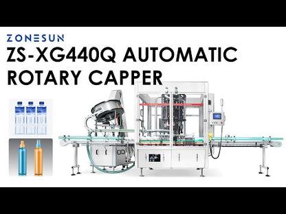 ZONESUN ZS-XG440Q Tappatrice rotativa automatica ad alta velocità a 8 teste con vibratore 