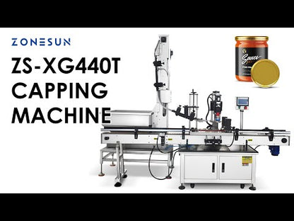 ZONESUN ZS-XG440T Servo Motor  Capping Machine with Cap Elevator