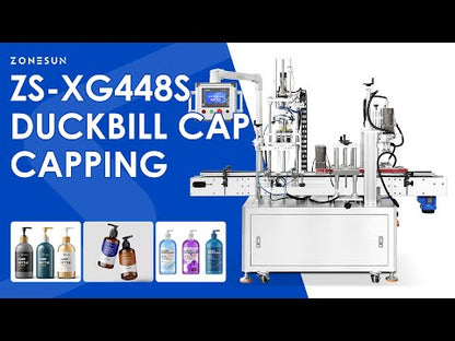 ZONESUN ZS-XG448S Servo Duckbill Pump Spray Cap Capping Machine