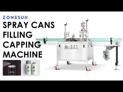 ZONESUN ZS-QW1600 Automatic Spray Can Filling and Capping Machine