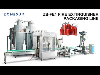ZONESUN ZS-FE1 Auto Fire Extinguisher Filling Sealing Labeling Line