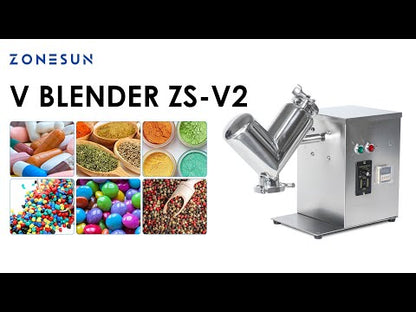 ZONESUN ZS‑V2 V‑type Powder Mixing Machine for Dry Powder & Granules