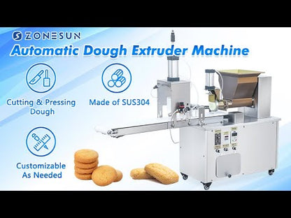 ZONESUN ZS-ECM2 Dough Extruder Machine for Cookies Breadsticks with Adjustable Mold Industrial Bakery Equipment 5-500g Customized