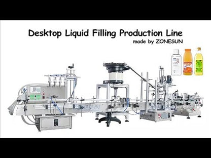 ZONESUN ZS-FAL180C10 4-Nozzle Liquid Filling Capping Labeling Machine